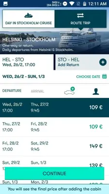 Tallink & Silja Line android App screenshot 5